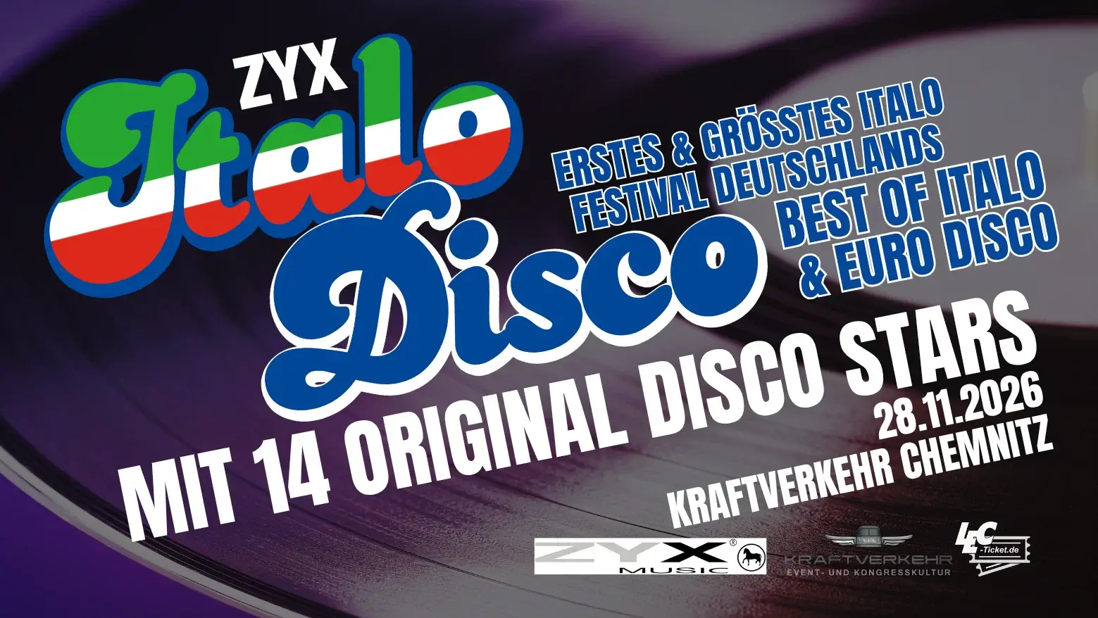 Афиша Italo Disco Festival 28 ноября 2026 года в Хемнице